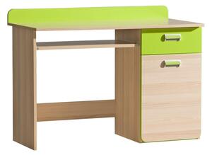 Psací stůl - LORENTO L10, jasan/zelená