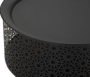 Kulatý odkládací stolek Baram, 35x50 cm, černá/zlatá