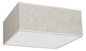 Stropní svítidlo Lino Square, 1x lněné stínítko, (bílé plexisklo), (40cm)