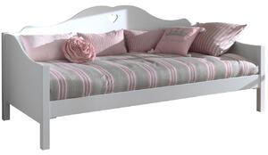 Bílá lakovaná dětská postel/pohovka Vipack Amori 90 x 200 cm