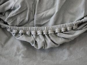Bierbaum jersey prostěradlo tm. šedá - 80-100 x 200 cm