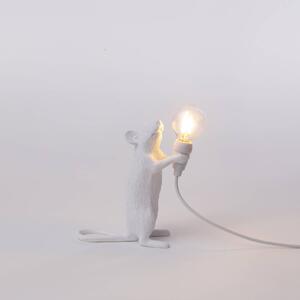 LED deko stolní lampa Mouse Lamp USB stojící bílá