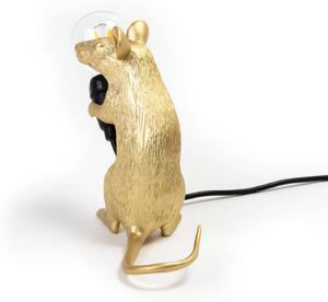 LED deko stolní lampa Mouse Lamp USB sedící zlatá