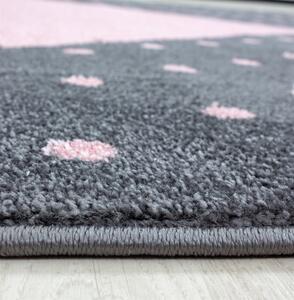 Ayyildiz Dětský kusový koberec BAMBI 0830, kulatý, Růžová Rozměr koberce: 120 cm KRUH
