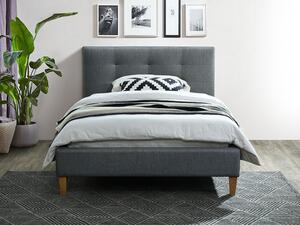 Šedá čalouněná postel TEXAS 120 x 200 cm