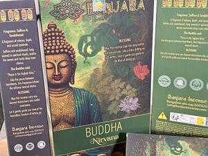 Vonné tyčinky Banjara Buddha Nirvana – šafrán a santalové dřevo