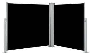 Zatahovací boční markýza / zástěna černá 100 x 600 cm