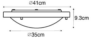 Moderní stropní svítidlo bílé 41 cm IP44 - Yuma