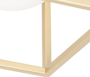 Designová stropní lampa zlatá s bílou - Aniek