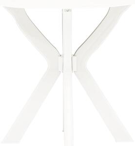 Bistro stolek bílý Ø 70 cm plast