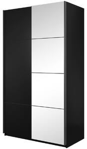 Skříň s posuvnými dveřmi se zrcadlem DELTA BE55 černá