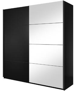 Skříň s posuvnými dveřmi se zrcadlem DELTA BE56 černá