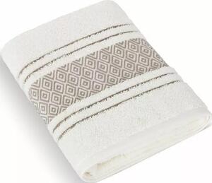 Froté ručník Mozaika 550 g/m2 - krémová (rozměr: 50 x 100 cm)