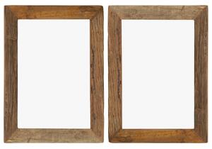 Fotorámečky 2 ks 40 x 50 cm masivní recyklované dřevo a sklo