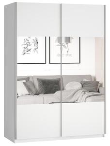 Skříň s posuvnými dveřmi se zrcadlem DELTA BE54 bílá
