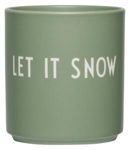 Porcelánový hrnek Green Let it snow 300 ml