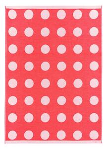 Utěrka DESIGN kolečka červená 50 x 70 cm
