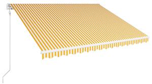 Automatická zatahovací markýza 400 x 300 cm žlutobílá