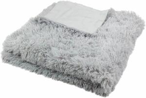 Luxusní deka s dlouhým vlasem SVĚTLE ŠEDÁ - 220/230 (rozměr: 220 x 230 cm)