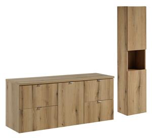 Comad Koupelnová sestava Nova Oak I se skříňkami 140 cm dub evoke