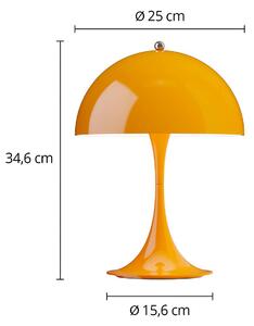 Louis Poulsen Akumulátorová lampa Panthella PORTABLE 250 oranžová IP44, stmívatelný, Žlutá / oranžová, Obývací pokoj / jídelna, Plast, Moderní