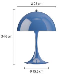 Louis Poulsen Akumulátorová lampa Panthella PORTABLE 250 indigově modrá, stmívatelný, Modrá, Obývací pokoj / jídelna, Plast, Moderní
