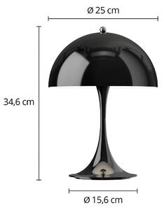Louis Poulsen Akumulátorová lampa Panthella PORTABLE 250, černá IP44, stmívatelný, Černá, Obývací pokoj / jídelna, Plast, Moderní