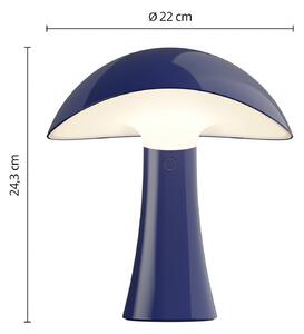 Louis Poulsen LED stolní lampa Rumee 220, modrá, IP44, stmívatelný, Modrá, Obývací pokoj / jídelna, Plast, Skandinávský