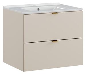 Comad Závěsná umyvadlová skříňka Dalia Cashmere Lava se zápustným umyvadlem 82-60-46-2S kašmírová