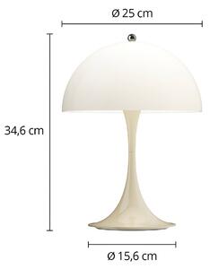 Louis Poulsen Akumulátorová lampa Panthella PORTABLE 250, béžová, IP44, stmívatelný, Krémová / jantar, Obývací pokoj / jídelna, Plast, Moderní