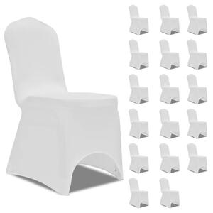 Potahy na židle napínací bílé 18 ks
