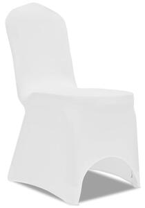 Potahy na židle napínací bílé 24 ks