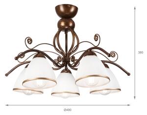 Brilagi - LED Přisazený lustr ANTICO 5xE27/60W/230V bronz patina