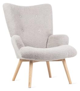 Křeslo MOSS TEDDY BOUCLE světle šedé 828558