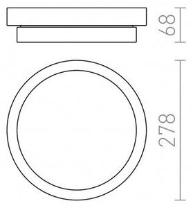 GORRA stropní chrom 230V E14 2x40W IP44 - RED - DESIGN RENDL
