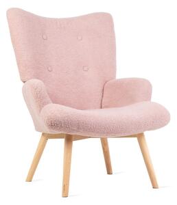 Křeslo MOSS TEDDY BOUCLE růžové 830605