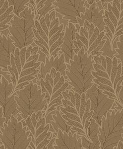 Vliesová tapeta na zeď, hnědá, bronzová, listy, puntíky, AN28262, Antibes, Decoprint