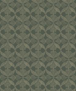 Zámecká vliesová tapeta na zeď, zelená, zlatá, květiny, AN28231, Antibes, Decoprint