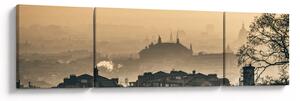 Obraz - Město pod mlhou (170x50 cm)