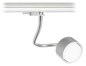 PIXIE na husím krku pro tříokr. lištu stříbrnošedá chrom 230V GX53 7W - RED - DESIGN RENDL