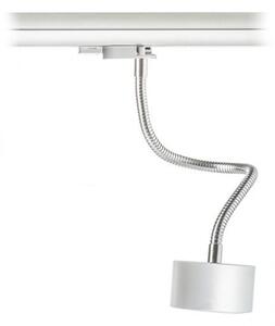 PIXIE na husím krku pro tříokr. lištu stříbrnošedá chrom 230V GX53 7W - RED - DESIGN RENDL