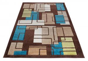 Koberec Sumatra C236A Abstract Rectangle 3D hnědý, béžový
