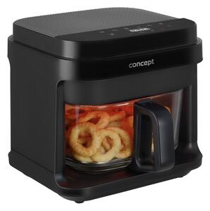 Concept FR5500 - Horkovzdušná fritéza GLASS & FAST 5,5 l 1200W/230V černá