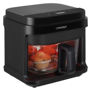 Concept FR5500 - Horkovzdušná fritéza GLASS & FAST 5,5 l 1200W/230V černá