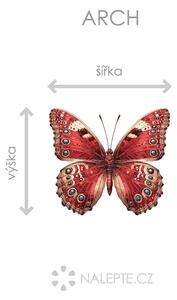 Červený motýl arch 45 x 39 cm