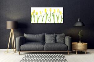 Obraz na skle Žluté Tulipány Květiny 100x50 cm