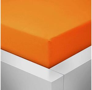 Jersey prostěradlo LYCRA 90x200 / 25cm - oranžové