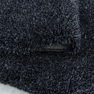 Ayyildiz Kusový koberec FLUFFY 3500, kulatý, Antracitová Rozměr koberce: 80 cm KRUH
