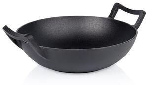 Litinová pánev Wok 32 cm VILDE Cast Line do trouby, indukce