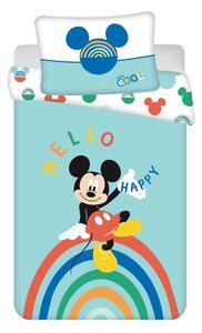 Disney povlečení do postýlky Mickey "Rainbow" baby - 100x135, 40x60 cm
